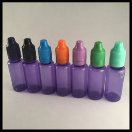 China Purpur 20-ml-Plastiktropfflaschen, Gesundheit und Sicherheit HAUSTIER Ejuice-Öl-Tropfflasche fournisseur