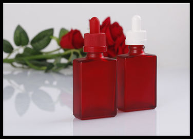 China Tropfflasche-des ätherischen Öls des Quadrat-30ml rote Glasder flaschen-E flüssige Flasche fournisseur