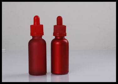 China Miniglasflaschen-Rot bereifte Siebdruck Logol des ätherischen Öls kindersichere Kappen fournisseur