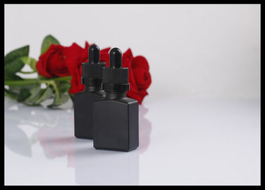 China Arbeiten Sie schwarzem Mattätherischem Öl Glastropfflasche 15ml für Parfüm-Verpackung um fournisseur