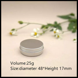 China Silber-kleiner runder Behälter-kundenspezifische Aluminiumdosen des Cremetiegel-25g fournisseur