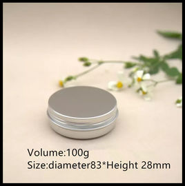 China Leere kosmetische Aluminiumbehälter, kosmetisches Aluminiumglas 100g mit Deckeln fournisseur