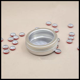 China Behälter-Schmuck-Pulver-Kasten-Tee-Süßigkeits-Nahrungsmittelaluminiumglas des Fenster-100g kosmetisches fournisseur