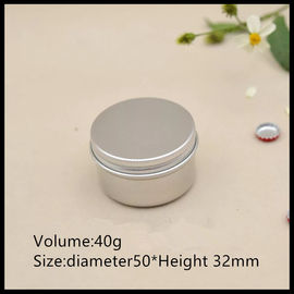 China Aluminiumkanister des kosmetischen Cremetiegel-40g mit Schrauben-Deckel fournisseur