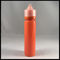 Orange kleine Plastiktropfflaschen, kundenspezifische Einhorn-Tropfenfänger-Flasche der Runden-60ml fournisseur