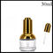 Klarglas-Tropfflasche-einfaches Tragen mit Gold-/Silber-Presse-Deckel-Kappe fournisseur