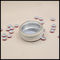 Behälter-Schmuck-Pulver-Kasten-Tee-Süßigkeits-Nahrungsmittelaluminiumglas des Fenster-100g kosmetisches fournisseur