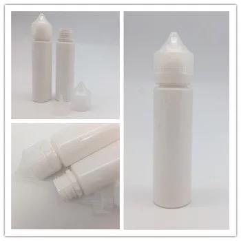 Weiße Haustier-Flasche des Plastik60ml, rundes Masseneinhorn füllt Etikettendruck ab