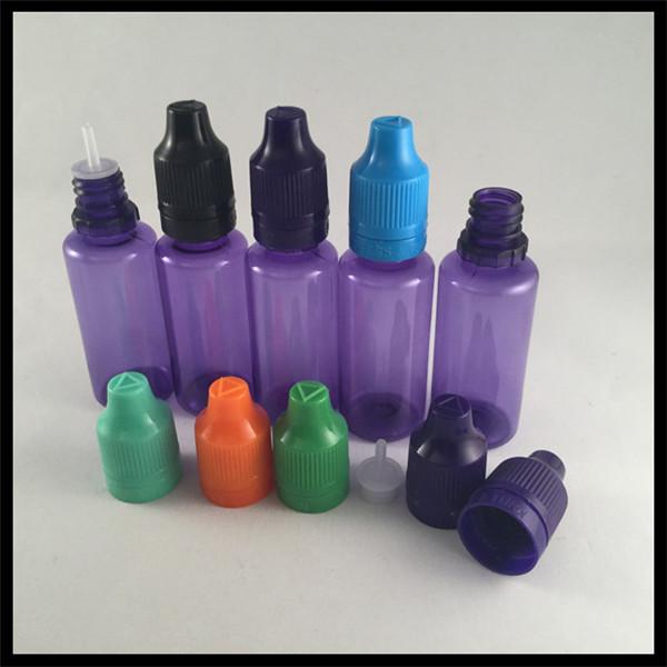 Purpur 20-ml-Plastiktropfflaschen, Gesundheit und Sicherheit HAUSTIER Ejuice-Öl-Tropfflasche