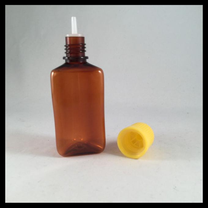 Bernsteinfarbige 30ml Plastik-HAUSTIER E flüssige Flaschen, Dreieck-Form-Dampf-Flüssigkeits-Flaschen