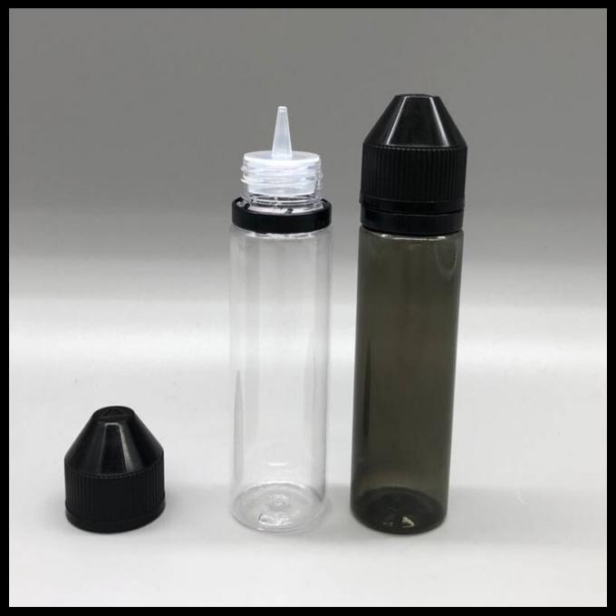 Flüssige füllende Einhorn-Flaschen E, schwarze transparente Tropfflasche 60ml