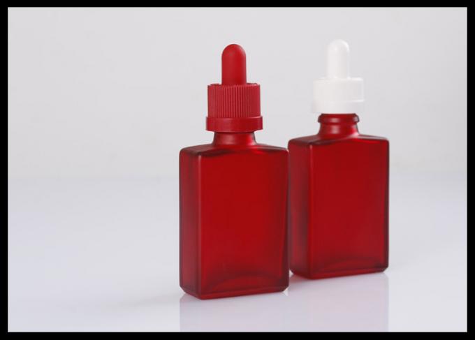 Tropfflasche-des ätherischen Öls des Quadrat-30ml rote Glasder flaschen-E flüssige Flasche