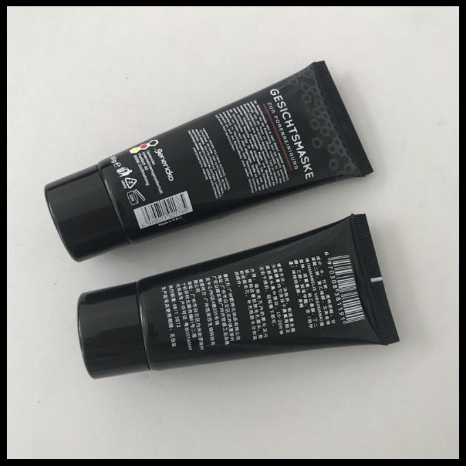 Schlagen Sie Kappen-Art kosmetische Plastikkapazität der Rohr-60ml 50ml mit schwarzer Farbe leicht