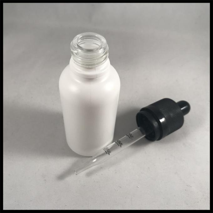 Melken Sie Zigaretten-Flüssigkeits-Behälter des weißen ätherischen Öls 30ml Glasder tropfflasche-E