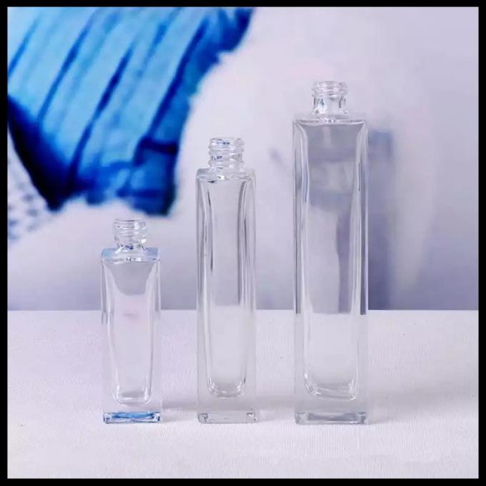 Einzigartige quadratische materielle Aluminiumglaskappe der Parfüm-Sprühflasche-30ml 50ml 100ml