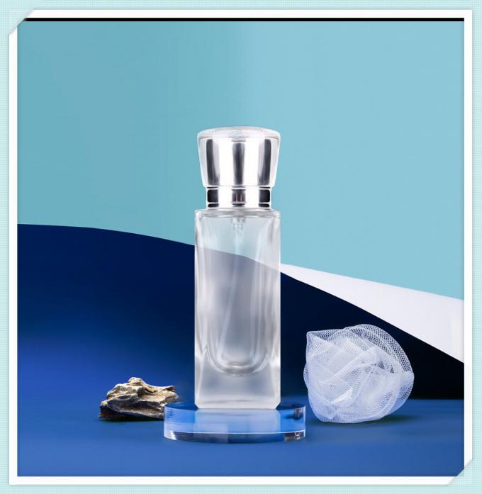 Klären Sie bereiften Parfüm-Sprühflasche-Nachfüllungs-feinen Glasnebel mit anodisierter Aluminiumkappe