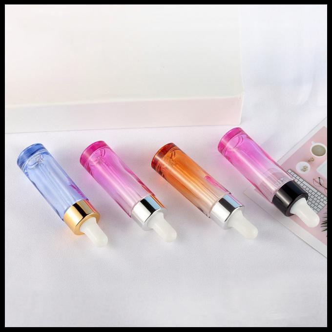 Farbige zylinderförmige GlasTropfflasche, kosmetische Serum-Wesentlich-Flasche 20ml
