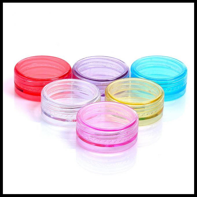 Der runde kosmetische kleine PlastikCremetiegel bilden bunte Kapazität 2g Cotainers