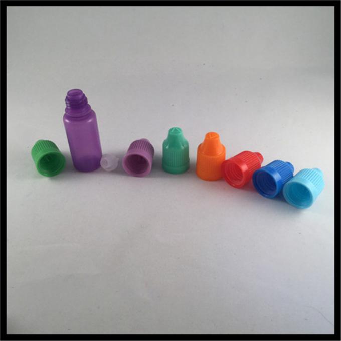 Flüssige nachfüllbare purpurrote lange dünne Spitzen-kindersichere Kappe LDPE-Tropfenzähler-Bottles10ml