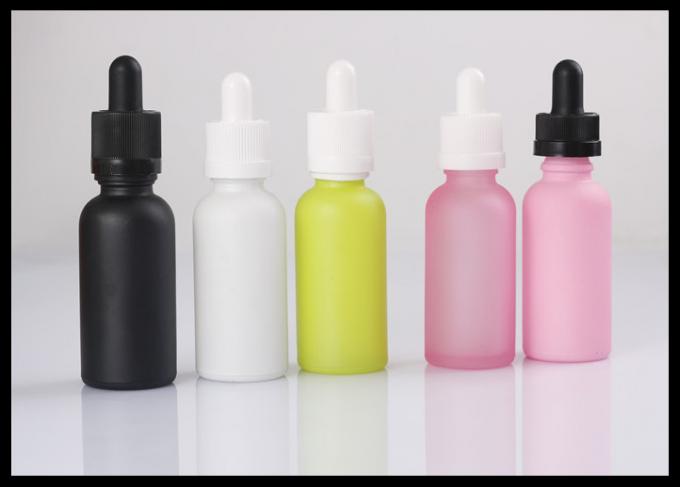 Mattschwarzes bereifte Glasflaschen-kosmetische Behälter des ätherischen Öls